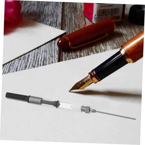 Vista 5 de 6 unids convertidor de pluma estilográfica asistente de llenado de tinta pluma estilográfica absorbedor de tinta suministros de papelería