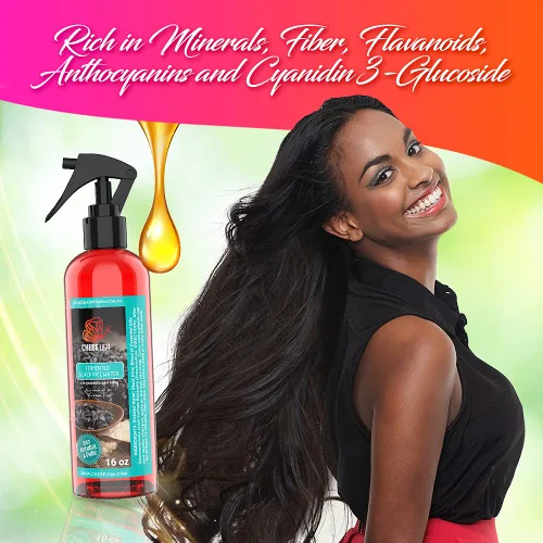 Vista 6 de Uhuru Naturals Agua de arroz negro fermentada: contiene ingredientes totalmente naturales desenreda y suaviza el cabello promueve el brillo, ayuda a