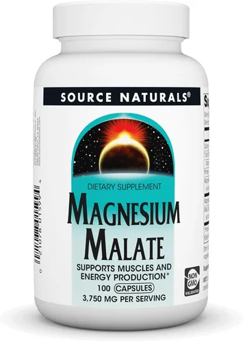 Vista 7 de Source Naturals Malato de Magnesio, Apoya los Músculos y la Producción de Energía*, Sin OGM, Suplemento de Magnesio Apto para Vegetarianos, 3,750 MG