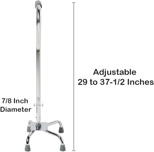 Vista 2 de McKesson Steel Large Base Quad Cane 29 to 37.5" Height