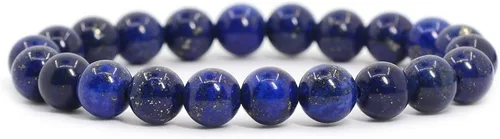 Vista 26 de Justinstones Pulsera elástica de cuentas redondas de 0.315 in con gemas semipreciosas, unisex, 7 pulgadas