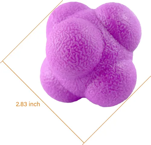 Vista 2 de AIRLAXER Bola de reacción, bola refleja para entrenamiento de coordinación ojo-mano, 2.83 pulgadas, morado