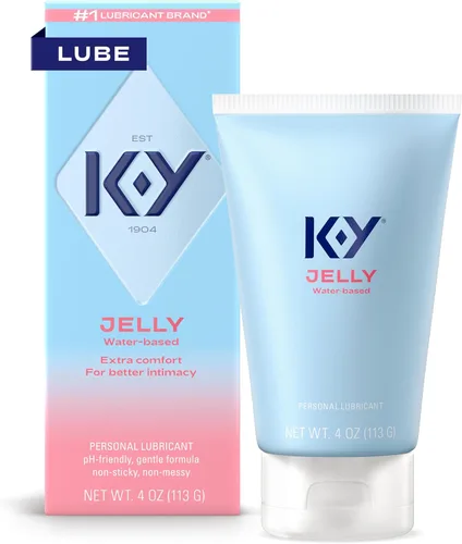 Vista 2 de K-Y Jelly Classic Fórmula a base de agua amigable con el cuerpo, 4 onzas líquidas, lubricante personal para sexo más húmedo para hombres, mujeres