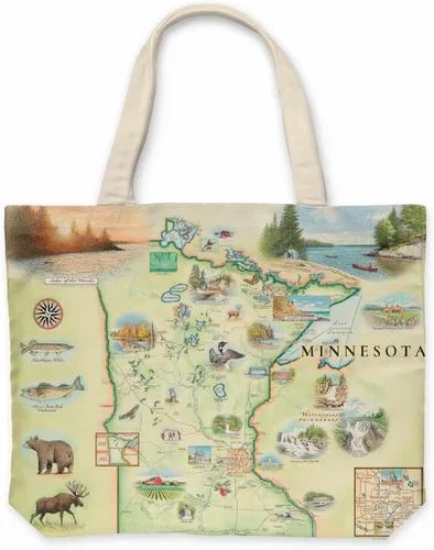 Vista 38 de Xplorer Maps Bolsa de lona con asas, bolsa de compras de comestibles de tela, bolsa reutilizable y ecológica, 100% algodón, lavable