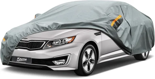 Vista 171 de Kayme Funda de Coche de Servicio Pesado Impermeable para Todo Tipo de Clima, Ajuste Personalizado para Tesla Model S, Cubierta Exterior Completa