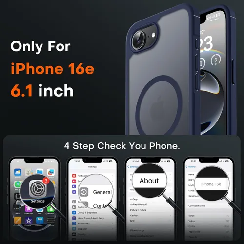 Vista 541 de TOCOL Funda para iPhone 11, compatible con Magsafe, protección completa de cámara, imanes integrados, protección contra caídas, funda translúcida
