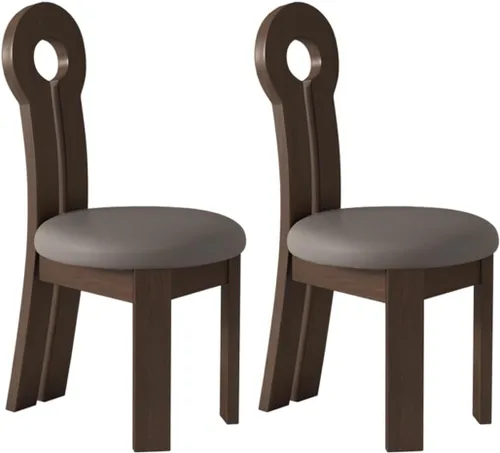 Vista 51 de YVYKFZD Dining Chairs Set, Solid Wood Dining Room Chair, Upholstered Kitchen Chairs, Unique Key-Shaped Living Room Chair, for Offices Bedroom Study