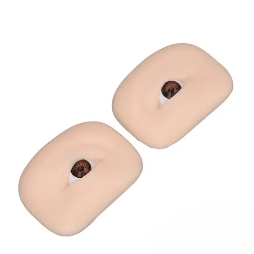 Vista 6 de 1 par de silicona 3D tatuaje práctica ojo para técnicas de maquillaje de microblading – modelo de ojo falso reutilizable para principiantes