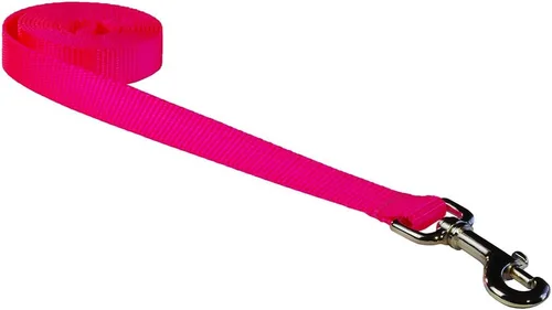 Vista 6 de Correa de nailon rojo mediano para perro: 3/4" de ancho, 6 pies de longitud - fabricada en Estados Unidos.