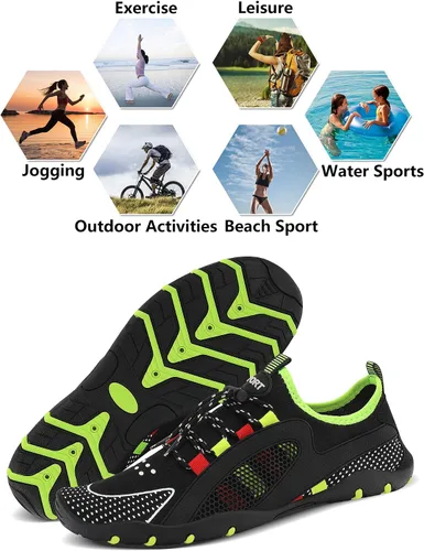 Vista 6 de Wyhan - Zapatos de agua para hombre y mujer, secado rápido, calcetines acuáticos, zapatos de buceo para playa, natación, surf, piscina, yoga