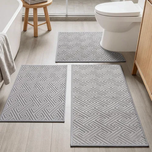 Vista 43 de YIHOUSE Alfombras de baño beige de 17 x 24 pulgadas, de secado rápido, antideslizantes, absorbentes, lavables a máquina, fina alfombra de baño