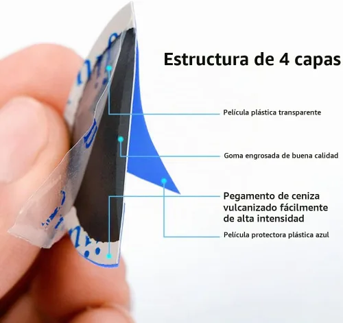 Vista 4 de Watris Veiyi 80 piezas 58 mm Parche de reparación de neumáticos, Kit de parches de neumáticos, Parches de neumáticos resistentes, Parches redondos