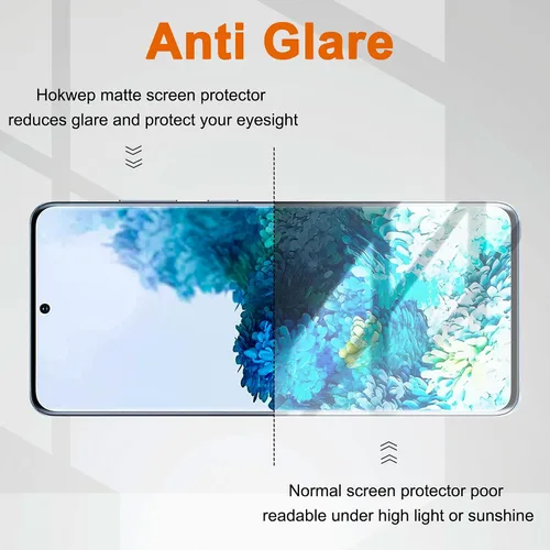 Vista 3 de Paquete de 2 protectores de pantalla de privacidad para Galaxy S20 Plus, película adhesiva completa mate de TPU suave y flexible