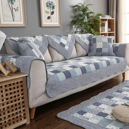 Vista 3 de Funda de almohada acolchada de algodón con diseño floral de campaña, fundas de cojín decorativas cuadradas para sofá, dormitorio, 2 piezas