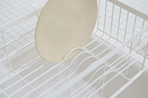 Vista 6 de YAMAZAKI Escurridor de platos para colocar sobre el fregadero, soporte