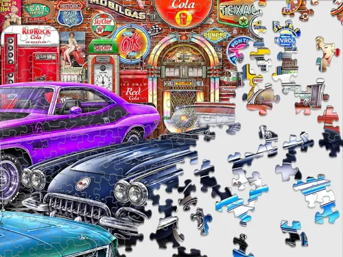Vista 5 de Springbok Ir al cine rompecabezas de 1000 piezas para adultos con foto collage de carteles de algunas de las películas favoritas de América