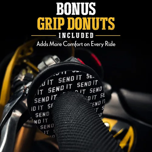 Vista 5 de SEND IT Almohadilla de manillar con DONUTS GRATIS Handlebar para bicicleta de cross ATV Crossbar (Negro, Pit Bike)