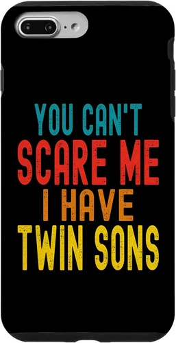 Vista 12 de Vintage You Can't Scare Me I Have Twin Sons Parent Parenting Case for iPhone 16