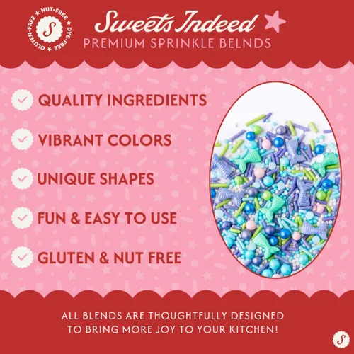 Vista 2 de Sweets Indeed - Chispas para el día de San Valentín, chispas rosas comestibles, perfectas para decoraciones de pasteles, helados, galletas