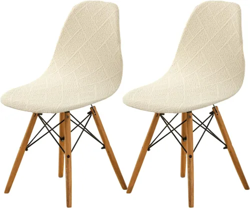 Vista 44 de HAOYONG Fundas para silla de comedor modernas de mediados de siglo, funda estampada para silla sin brazos, fundas elásticas para cocina, oficina