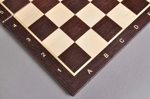 Vista 3 de Tablero de ajedrez de madera plegable de palisandro y arce africano - Cuadrados de 2.25" Palisandro africano