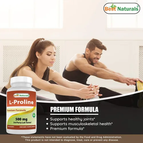 Vista 4 de Best Naturals L-prolina 500 mg y L-Arginina 1000 mg