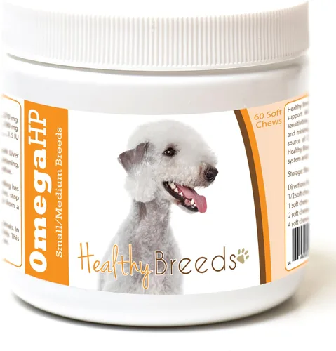 Vista 248 de Healthy Breeds Affenpinscher Omega HP - Masticables suaves para piel y pelaje, 60
