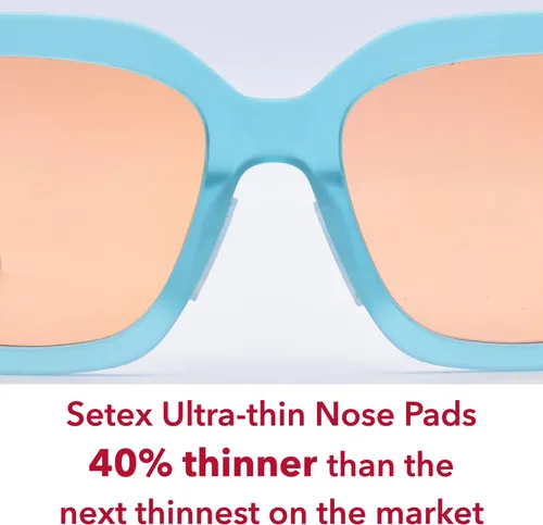Vista 4 de Setex Gecko Grip Nano 0.6mm Antideslizantes Almohadillas para Nariz de Gafas, (15 Pares Negros), Las Más Pequeñas y Delgadas Disponibles, Fabricadas