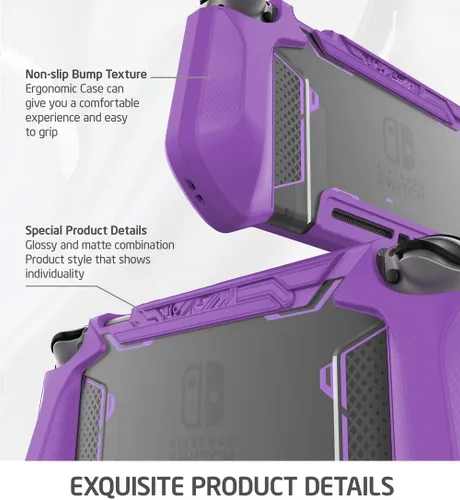 Vista 6 de Mumba - Funda compatible acoplable con Nintendo Switch Blade Series de poliuretano termoplástico con agarre ergonómico y cómodo