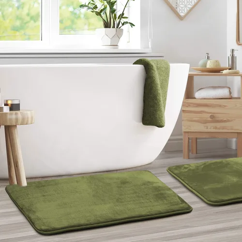Vista 161 de Clara Clark Alfombra de Baño 24" x 17" - Alfombras de Baño, Tapete de Baño de Espuma Viscoelástica, Afelpado, Acogedor, Ultra Suave, Antideslizante