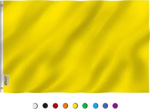 Vista 17 de Bandera ANLEY cuadriculada de color sólido, Negro