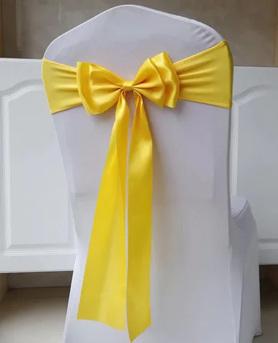 Vista 17 de 6 bandas elásticas para silla, lazos dobles, bandas de elastano para decoración de bodas, fiestas, cumpleaños, banquetes, suministros de Navidad