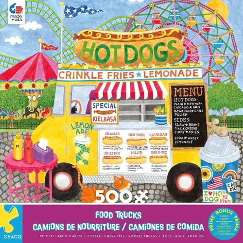 Vista 3 de Ceaco - Food Trucks - Hot Dog Truck II - Rompecabezas de 500 piezas