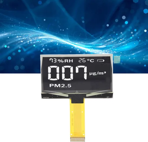Vista 5 de 1 pantalla LCD SSD1309, construcción de vidrio flexible en línea de 2.42 pulgadas, módulo de pantalla LCD de 128 x 64 SSD1309 autoiluminado