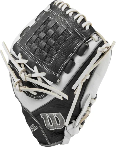 Vista 4 de Wilson 2024 A1000® P12 12" Guante de lanzamiento rápido para lanzador de softball - Blanco/Gris