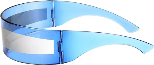 Vista 3 de FEISEDY Gafas de sol con visera cibernética futurista de los años 80 para hombres y mujeres, estilo punk, Cosplay B2740