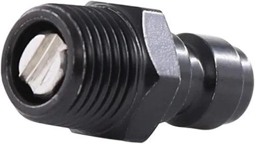 Vista 2 de Adaptador de enchufe de desconexión rápida de 0.315 in, rosca macho NPT de 1/8 pulgadas, accesorios de adaptador Foster PCP Airsoft, cobre chapado