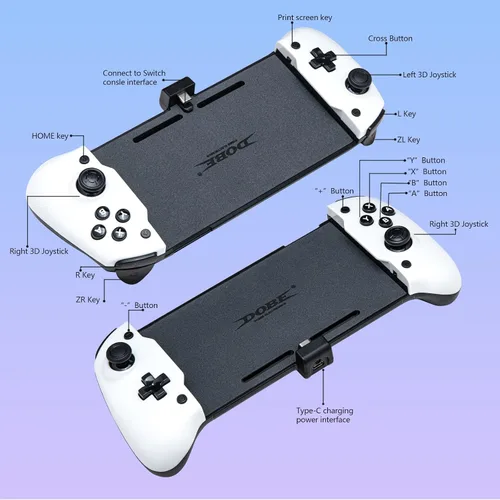 Vista 32 de ECHZOVE Upgrade Nintendo Switch OLED Controller Grip - Ergonomic Animal Crossing Style Controller with Joystick, NFC, Turbo, Six-Axis Gyro, Dual