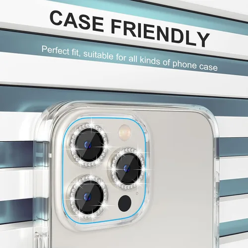 Vista 53 de Choiche Compatible para iPhone 16 Pro/iPhone 16 Pro Max Protector de Lente de Cámara, Vidrio Templado 9H Protector de Pantalla de Cubierta de Cámara