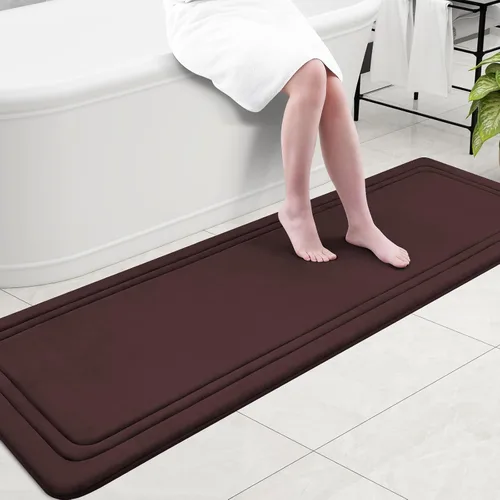 Vista 28 de Grandaily Alfombra de Baño de Espuma Viscoelástica 24x16, Ultra Suave, Antideslizante y Absorbente, Alfombras de Baño Lavables a Máquina y Secables