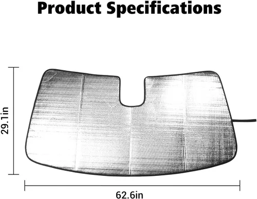 Vista 4 de Voodonala Parasol para parabrisas delantero Chevy Silverado 2019-2024, parasol plegable para ventana de camión, visera solar compatible