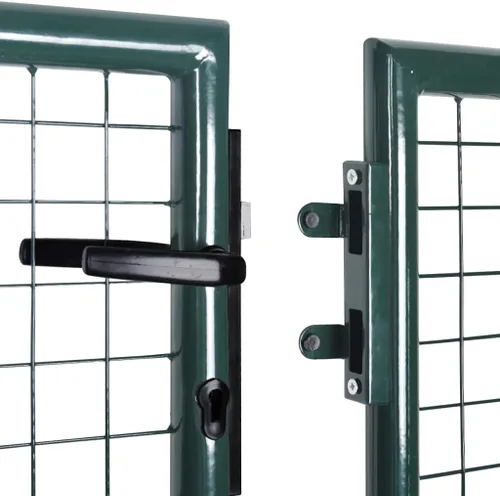 Vista 7 de Puerta moderna para valla de jardín, barrera de jardín, con sistema de bloqueo, con llave, para jardín, patio, terraza, valla de malla de jardín