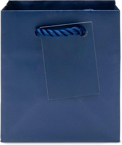 Vista 5 de OccasionALL Bolsas de regalo extra pequeñas de color azul marino de 4 x 2.75 x 4.5 pulgadas, mini bolsas de regalo de papel con asas para tarjetas