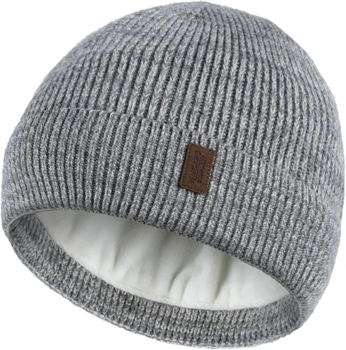 Vista 29 de Wmcaps – Gorro de invierno para hombre y mujer, gorro de punto suave y cálido con forro vellón Verde militar