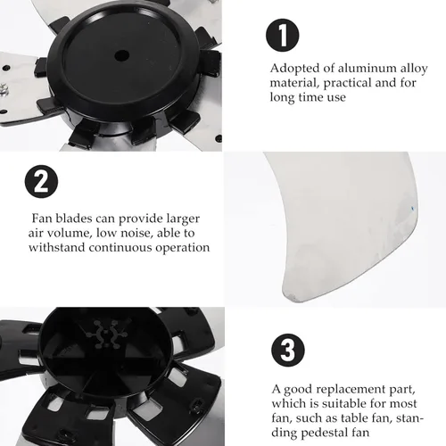 Vista 4 de LIFKOME Palas de ventilador de piso Soporte de aspas de ventilador 5 hojas s reemplazo para piezas de reparación de accesorios Hojas eléctricas