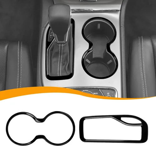 Vista 9 de Hoolcar Cubierta de Portavasos Delantero Compatible con Jeep Grand Cherokee 2011-2021, Accesorios Interiores, Negro