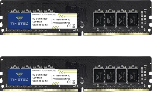 Vista 20 de Timetec Pinnacle Konduit 8GB DDR4 3200MHz PC4-25600 CL16-18-18-38 XMP2.0 Overclocking 1.35V Compatible para AMD e Intel Módulo de memoria RAM