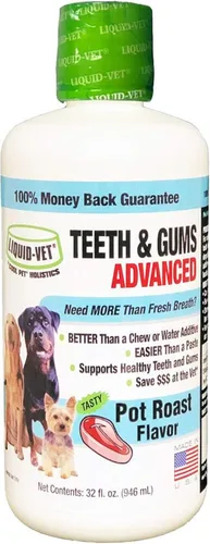 Vista 9 de LIQUID-VET Suplementos avanzados de dientes y encías para perros Cuidado dental para perros Cuidado bucal bucal sarro + placa + gingivitis
