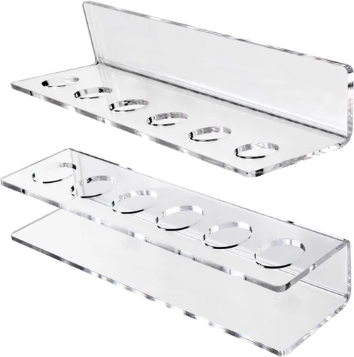 Vista 8 de Soporte de pared para taco de piscina y bolas, soporte de almacenamiento de billar acrílico, autoadhesivo o montado con tornillo, organizador