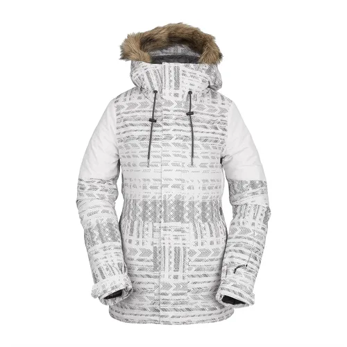 Vista 2 de Volcom Chaqueta con capucha para mujer, con aislamiento térmico para snowboard, esquí e invierno